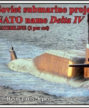 Soviet submarine project 667 BDRM Dolphin (NATO name Delta IV),WATERLINE, (2 per set)