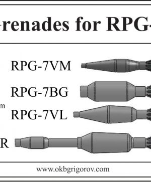 1/72 Grenades for RPG-7 (4 types)
