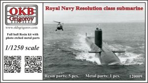 1/1250 Royal Navy Resolution class submarine