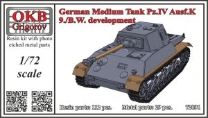 1/72 German Medium Tank Pz.IV Ausf.K, 9./B.W. development (V72091)