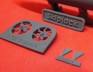 1/700 USS Skipjack class, with towed array sonar (N700151)