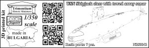 1/350 USN Skipjack class, with towed array sonar (N350042)
