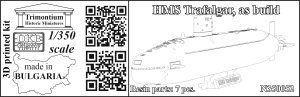 1/350 HMS Trafalgar, as build (N350052)