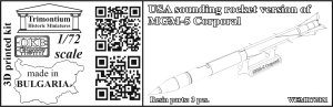 1/72 USA sounding rocket version of MGM-5 Corporal (WEMR72021)