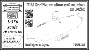 1/350 RN Swiftsure class submarine, as build (N350066)